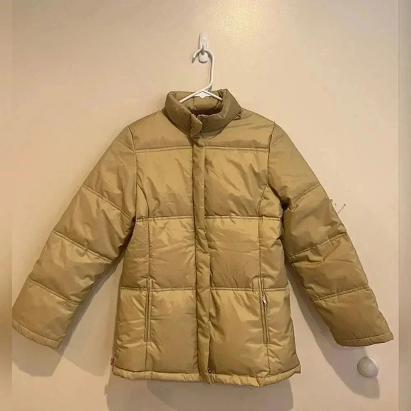 Michiko London Tan Puffer Coat - Picture 4 of 5